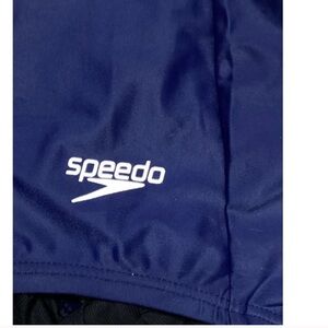 New. Speedo navy Powerflex swimsuit. 12-long. Retails $89 Never Worn no tags